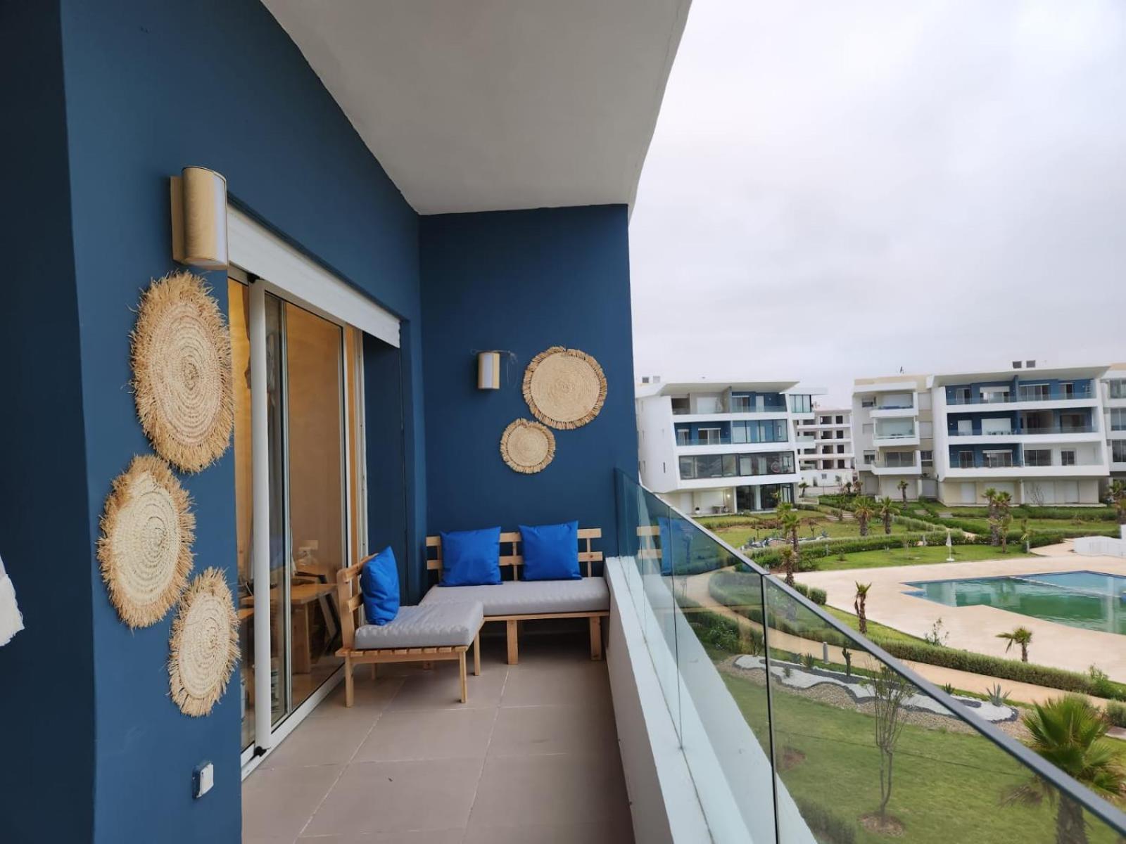 Sidi Rahal Blue View, Beachfront Wide Seaview With Pool Exterior foto